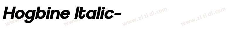 Hogbine Italic字体转换